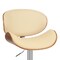 Armen Living Naples Cream Faux Leather Adjustable Height Swivel Walnut Wood and Chrome Base Bar Stool LCNABACRWA - alternate 6